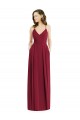 Pleated Skirt Chiffon Evening Maxi Dress with Pockets
