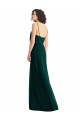 V-Neck Blouson Bodice Chiffon Evening Maxi Dress