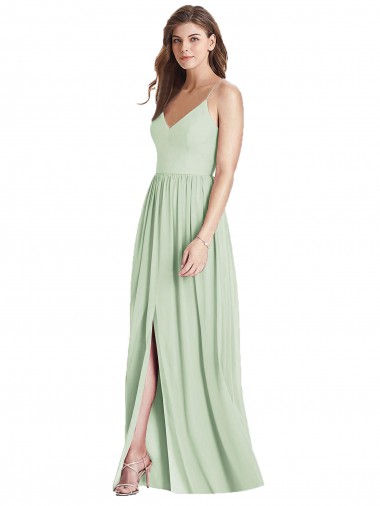 Criss Cross Strap Backless Maxi Long Chiffon Evening Dress