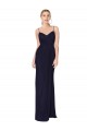 Draped Spaghetti Straps Long Chiffon Mermaid Evening Dress