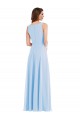 Deep V-Neck Chiffon Evening Maxi Dress