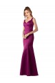 Fitted Sexy Open Back Satin Evening Dress with Floral Details