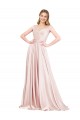 A-Line Off the Shoulder Sweetheart Satin Evening Dress