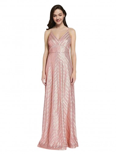 High Neck Low Back Sparkling Sequin Evening Dress