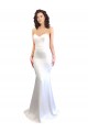 Sweetheart Strapless High Neck Long Crepe Evening Dress