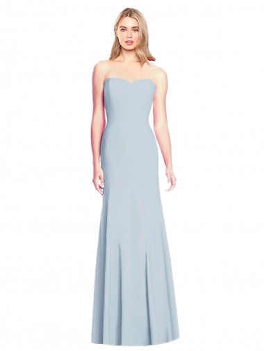 Sweetheart Strapless Flared Skirt Evening Maxi Dress