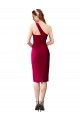 One Shoulder Short Crepe Cocktail Evening Dress