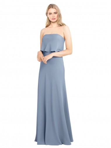 High Neck Sheath Sleeveless Stretch Crepe Evening Dress