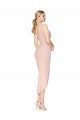 Short Knee Length Crepe Cocktail Evening Dress