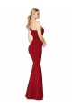 One Shoulder Long High Neck Sleeveless Mermaid Crepe Evening Dress