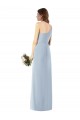 One Shoulder Crepe Trumpet Evening Dress with Front Slit