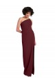 Sleek One Shoulder Long Crepe Evening Dress with Daring Slit