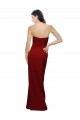 Straight Pencil Skirt Long Sweetheart Crepe Evening Dress with High Side Split