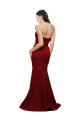 Long Full Length Sweetheart Slim Crepe Evening Dress with Strapless Bodice