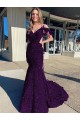 Cold Shoulder Sleeveless Long Court Train Velvet Sequin Evening Dress