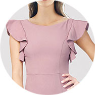 Flutter Sleeves Evening Dresses